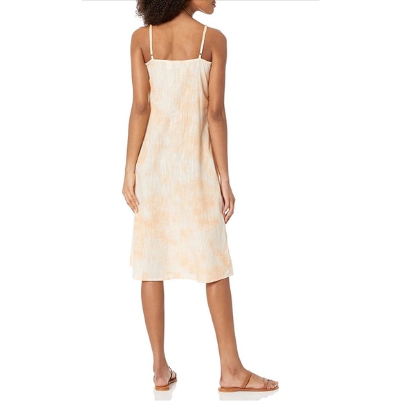 Roxy Womens Wild Ties Dress midi medium - Apricot - great for graduation‎ - Picture 2 of 9